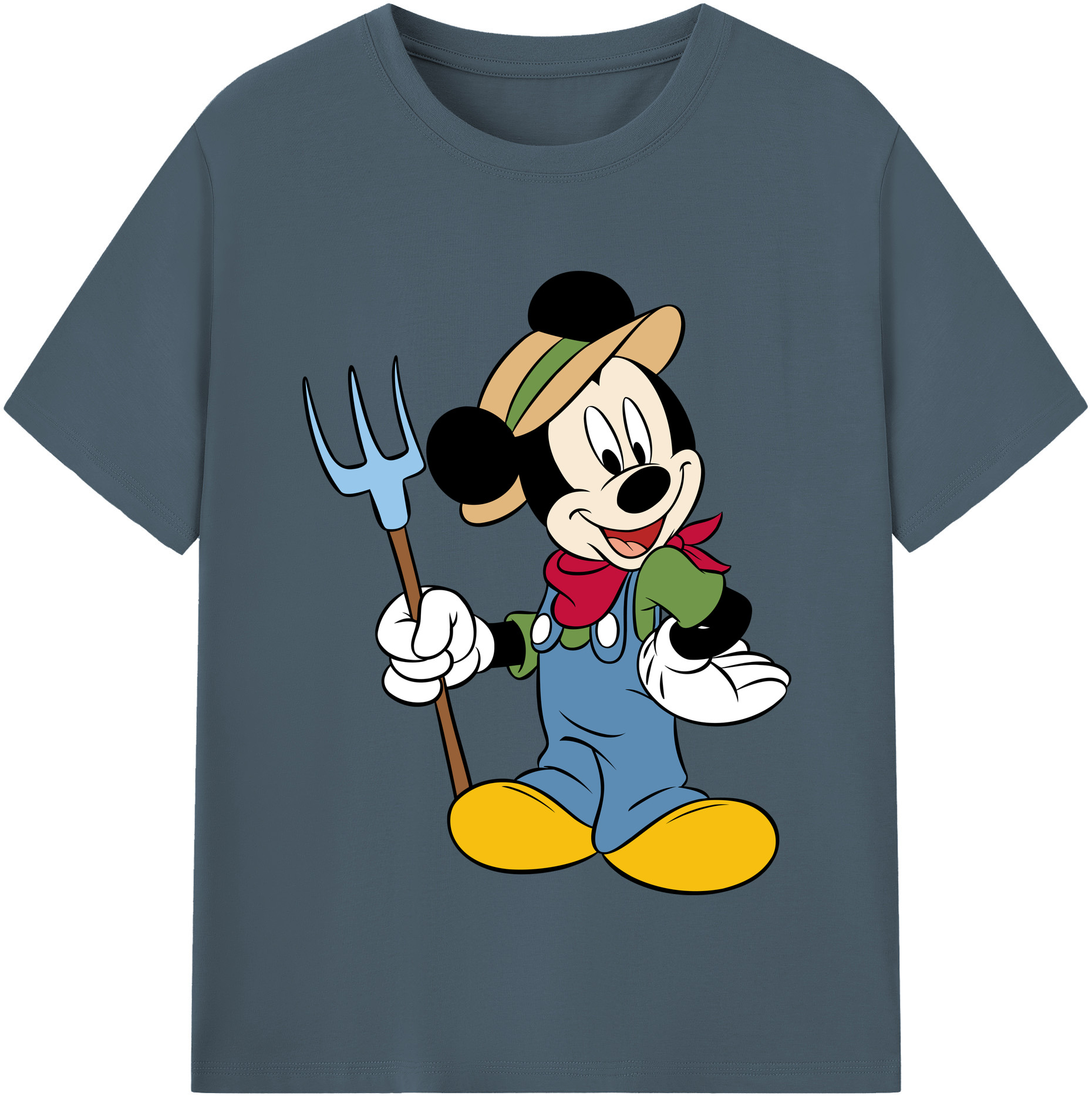 （画像用） ミッキーマウス Mickey Mouse 綿100％半袖Tシャツ（フロントプリント）